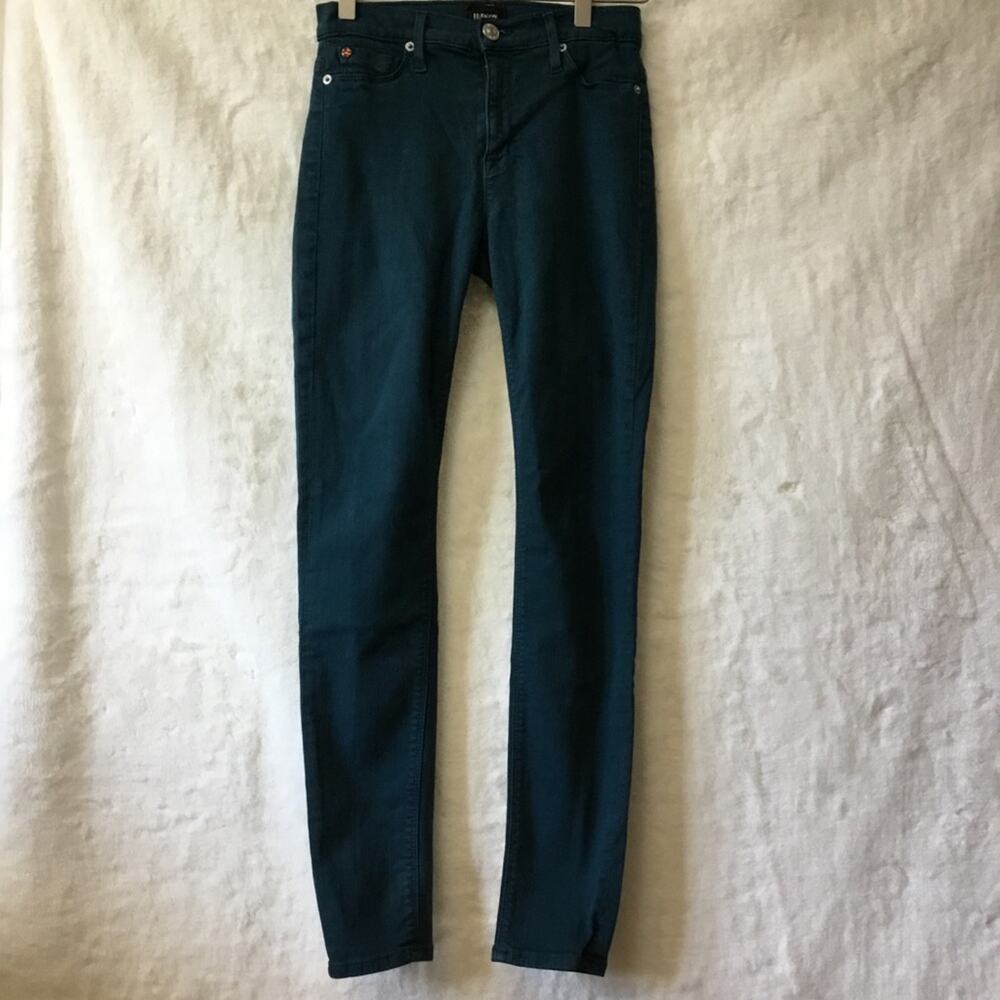 Hudson Teal Nico Super Skinny Mid-Rise Stretch Jeans - Picture 2 of 13